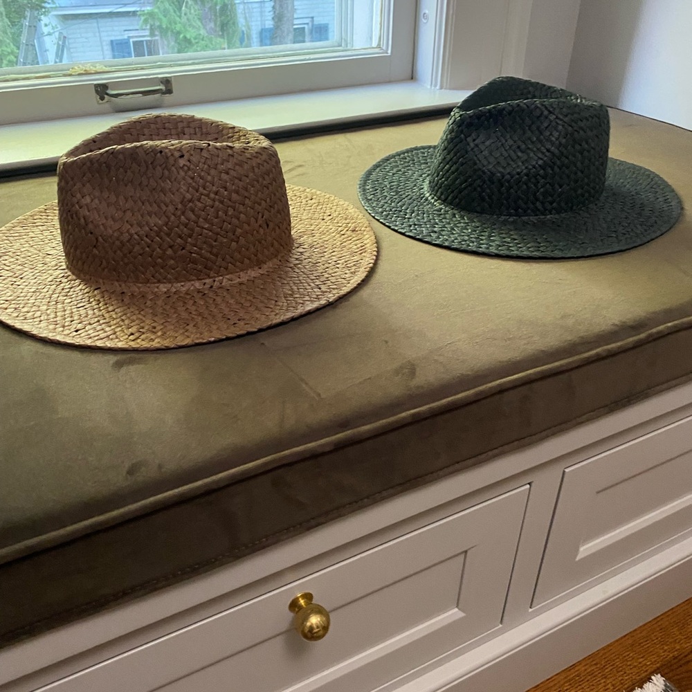 Madewell Brown and Black straw hats